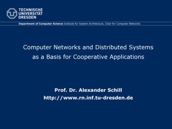 Computer Networks And Distributed Systems As A Basis For .