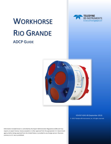 Rio Grande ADCP Guide - Teledyne Marine