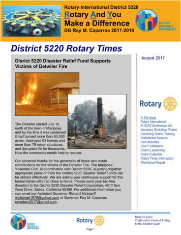 District 5220 Rotary Times