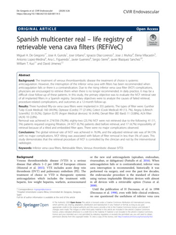 Spanish Multicenter Real – Life Registry Of Retrievable .
