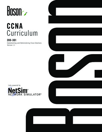 CCNA Curriculum - Boson