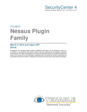 Family Nessus Plugin ITS DEPT - Tenable, Inc.