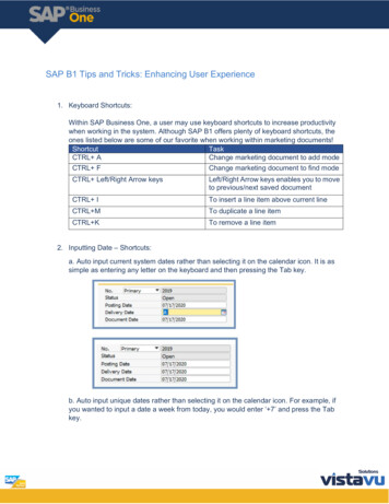 SAP B1 Tips And Tricks: Enhancing User Experience