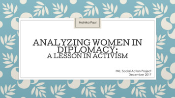 ANALYZING WOMEN IN DIPLOMACY: Nainika . - Rutgers 