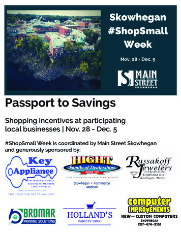 Shopping Incentives At . - Main Street Skowhegan