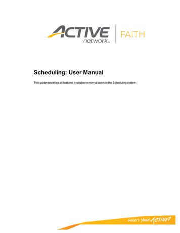 Scheduling:UserManual - ServiceU