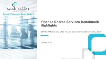 Finance Shared Services Benchmark Highlights