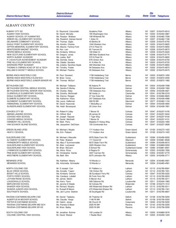 Address Listing Of Schools - P-12 : NYSED