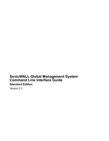 SonicWALL Global Management System Command Line 