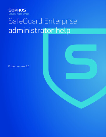 SafeGuard Enterprise Administrator Help - Sophos