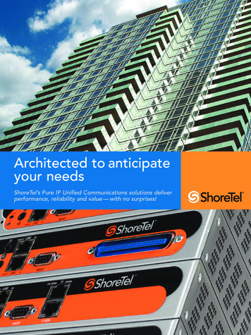 Architected Toanticipate Your Needs