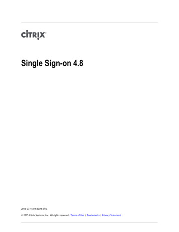 Single Sign-on 4 - Citrix Virtual Apps