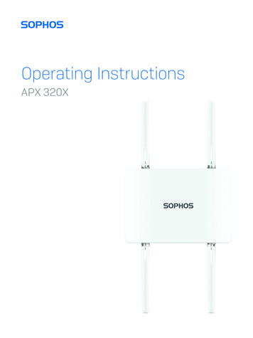 APX 320X - Operating Instructions - Sophos