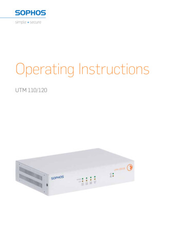 Operating Instructions - Sophos UTM Support