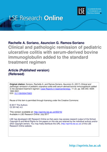 Rachelle A. Soriano, Asuncion G. Ramos-Soriano Clinical .