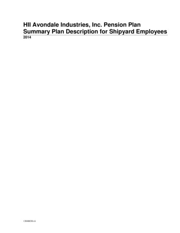HII Avondale Industries, Inc. Pension Plan Summary Plan .