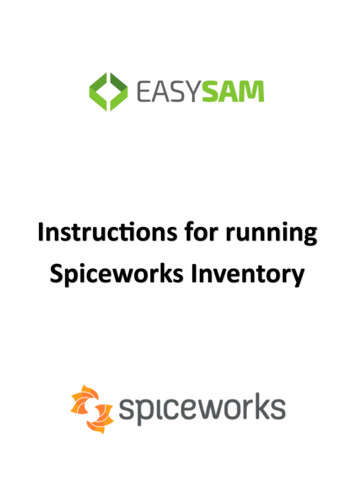 Instructions For Running Spiceworks Inventory