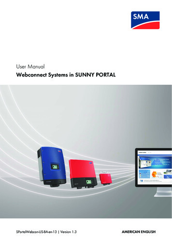 User Manual - Webconnect Systems In SUNNY PORTAL