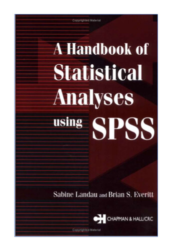 A Handbook Of Statistical Analyses Using SPSS