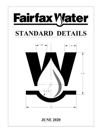 Standard Details - Fairfax Water