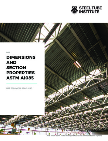 HSS DIMENSIONS AND SECTION PROPERTIES ASTM A1085