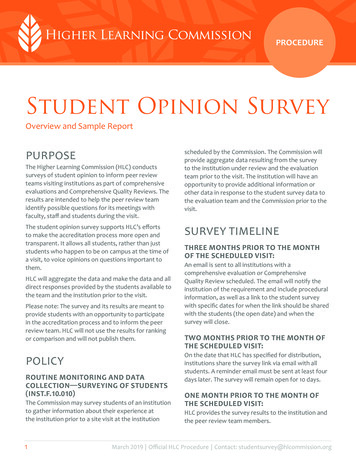 Student Opinion Survey - UMKC WordPress