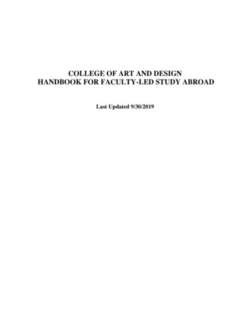 COLLEGE OF ART AND DESIGN HANDBOOK FOR FACULTY 