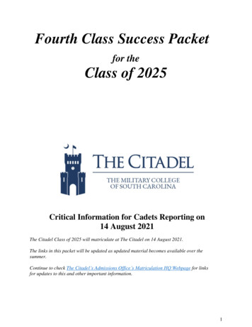 Fourth Class Success Packet - Citadel