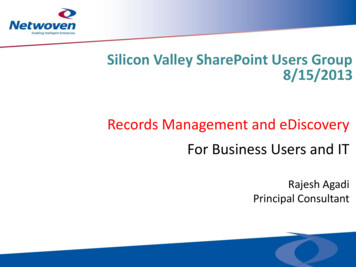 Silicon Valley SharePoint Users Group 8/15/2013