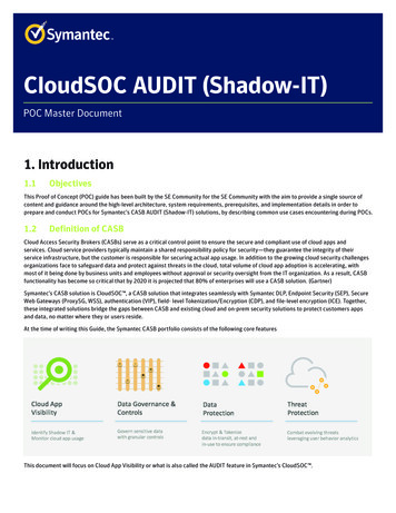 CloudSOC AUDIT (Shadow-IT) - Niwis