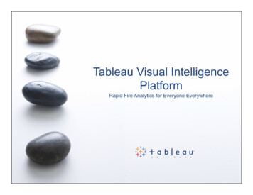 Tableau Visual Intelligence Platform