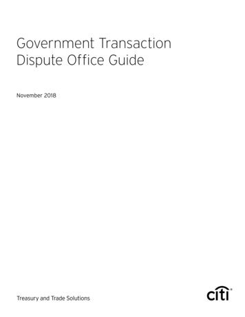 Government Transaction Dispute Office Guide
