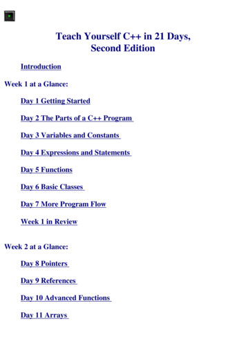 Teach Yourself C In 21 Days, Second Edition