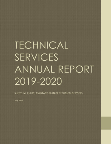 Technical Services Annual Report 2019-2020