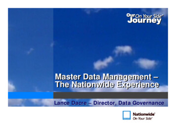Master Data Management – The Nationwide Experience