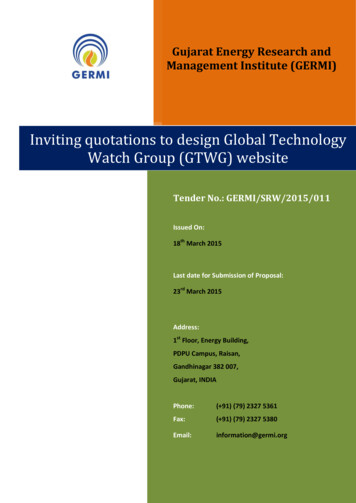 Inviting Quotations To Design Global Technology Watch .
