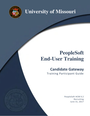 PeopleSoft End-User Training - UM System