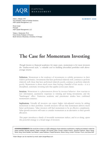 The Case For Momentum Investing - AQR