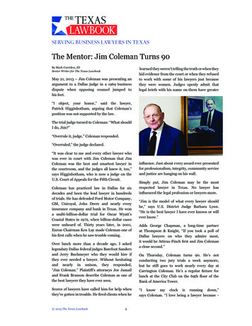 The Mentor: Jim Coleman Turns 90 - Dallas Law Firm