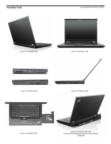 ThinkPad T430 Product Specifications Reference (PSREF)