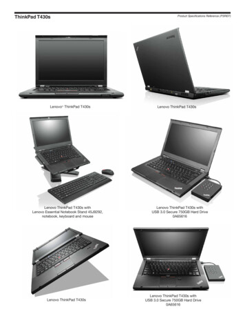 ThinkPad T430s Product Specifications Reference (PSREF)