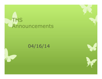 THS Announcements - DeKalb County School District