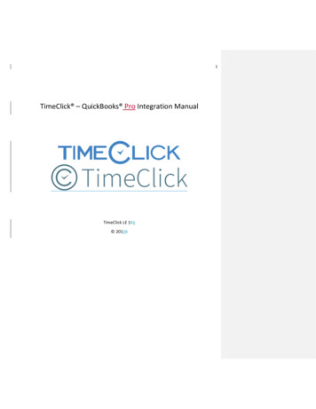 TimeClick QuickBooks Pro Integration Manual