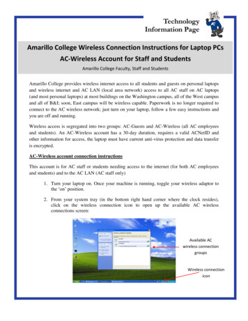 Amarillo College Wireless Connection Instructions For .