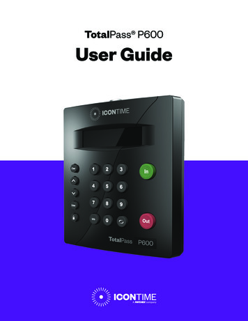 TotalPass P600 User Guide - Icon Time