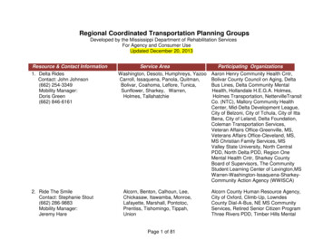 Regional Coordinated Transportation Planning Groups .
