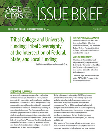 THE TRIBAL COLLEGE AND UNIVERSITY MOVEMENT