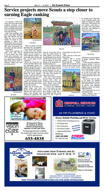 Page 8 May 13 — 19, 2015 The Trussville Tribune Service .