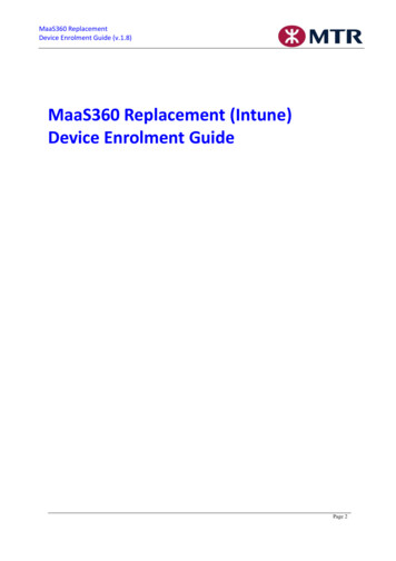 MaaS360 Replacement Intune Device Enrolment Guide