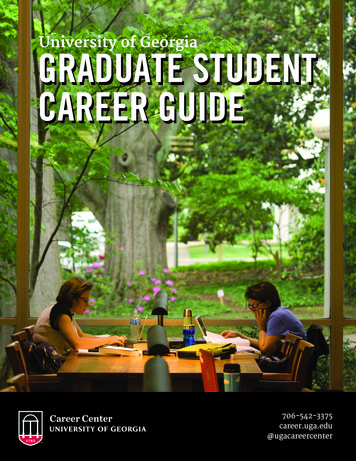 University Of Georgia Graduate Student Career Guide